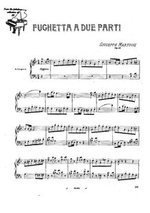 Partition complète, Fughetta a due parti, Op.18, Martucci, Giuseppe