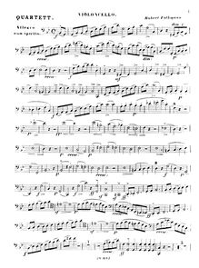 Partition violoncelle, corde quatuor No.2, Op.14, G Minor, Volkmann, Robert