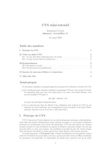CVS mini-tutoriel
