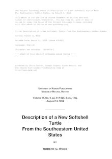 Description of a New Softshell Turtle From the Southeastern United States