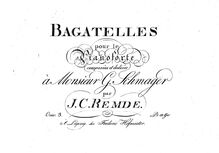 Partition complète, Bagatelles pour le Pianoforte, Op.3, Remdé, Johann Christian Heinrich