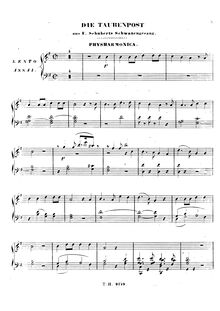 Partition Harmonium , partie, Schwanengesang, Swan Song / Letztes Werk par Franz Schubert