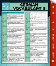 German Vocabulary II (Speedy Language Study Guides)