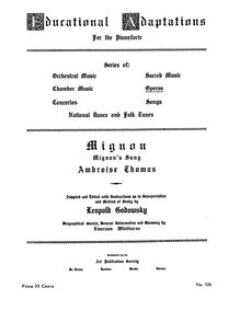 Partition complète, Mignon, Opéra comique en trois actes, Thomas, Ambroise