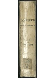 Partition Act I, II, Maria Stuarda, Tragediia lirica, Donizetti, Gaetano
