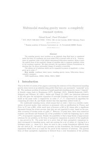 Multimodal standing gravity waves: a completely resonant system