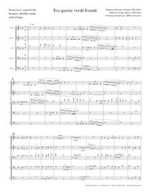 Partition , Tra queste verdi fronde (Score en concert pitch), madrigaux pour 5 voix