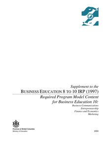 BUSINESS EDUCATION 8 TO 10 IRP (1997)