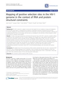 Mapping of positive selection sites in the HIV-1 genome in the context of RNA and protein structural constraints
