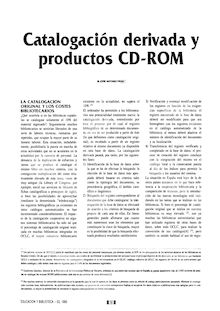 Catalogación derivada y productos CD-ROM