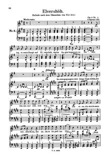 Partition No.2 Elvershöh (filter), 3 Balladen, Op.3, Loewe, Carl