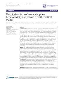 The biochemistry of acetaminophen hepatotoxicity and rescue: a mathematical model