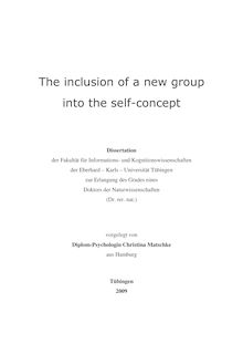 The inclusion of a new group into the self-concept [Elektronische Ressource] / vorgelegt von Christina Matschke