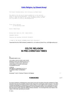 Celtic Religion - in Pre-Christian Times