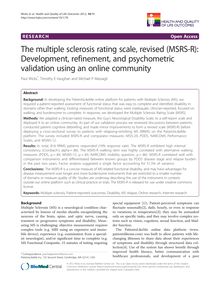 The multiple sclerosis rating scale, revised (MSRS-R): Development, refinement, and psychometric validation using an online community