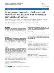 Heterogeneous penetration of cefpirome and moxifloxacin into abscesses after simultaneous administration in humans