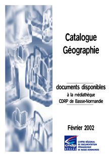Catalogue Géographie