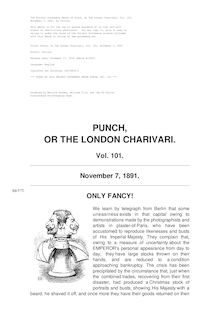 Punch, or the London Charivari, Volume 101, November 7, 1891
