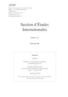 12 - Section d Études Internationales