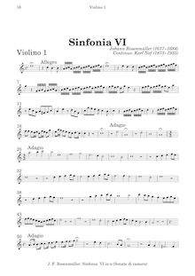 Sinfonia VI par Johann Rosenmüller