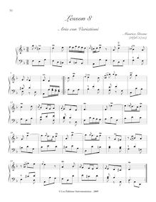 Partition , Lesson en D minor, A Collection of leçons pour pour clavecin