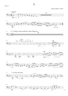 Partition Double Basses, Two pièces pour corde orchestre, 1: C minor. 2: F minor