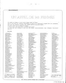 Les signataires du manifeste des 343 "salopes"