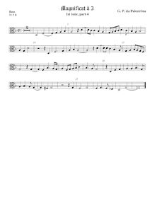 Partition viole de basse, alto clef, Magnificat Primi Toni, Palestrina, Giovanni Pierluigi da par Giovanni Pierluigi da Palestrina