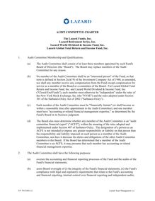 #70153481v11 NY  - Lazard Funds Audit Committee Ch 