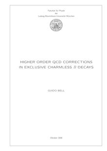 Higher order QCD corrections in exclusive charmless B-decays [Elektronische Ressource] / vorgelegt von Guido Bell