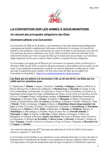 LA CONVENTION SUR LES ARMES À SOUS-MUNITIONS