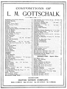 Partition complète, Impromptu, Op.54, Gottschalk, Louis Moreau par Louis Moreau Gottschalk