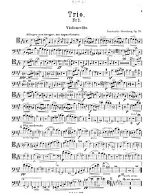 Partition de violoncelle, Piano Trio No.2, Op.79, F♯ minor