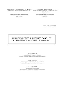 Les intempéries survenues dans les Pyrénées-Atlantiques le 4 mai 2007
