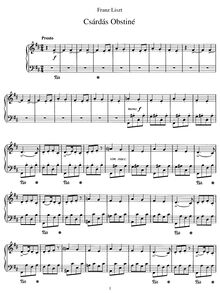 Partition , Csárdás obstiné (S.225/2), 2 Csárdás, Liszt, Franz