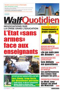 Walf Quotidien n°8959 - du vendredi 04 février 2022