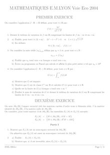 EML 2004 mathematiques classe prepa hec (ece)