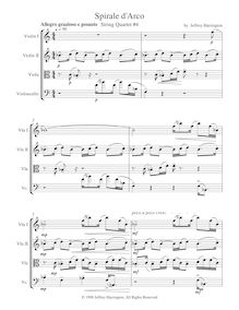 Partition complète, corde quatuor No.4, Spirale d’Arco, Harrington, Jeffrey Michael par Jeffrey Michael Harrington