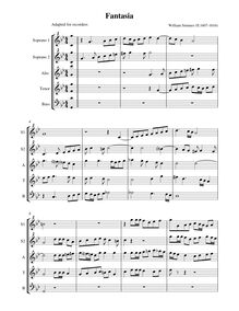 Partition complète (alto notation, SSATB enregistrements), Fantasia par William Simmes