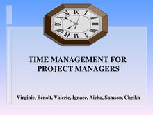 Time management for project manager